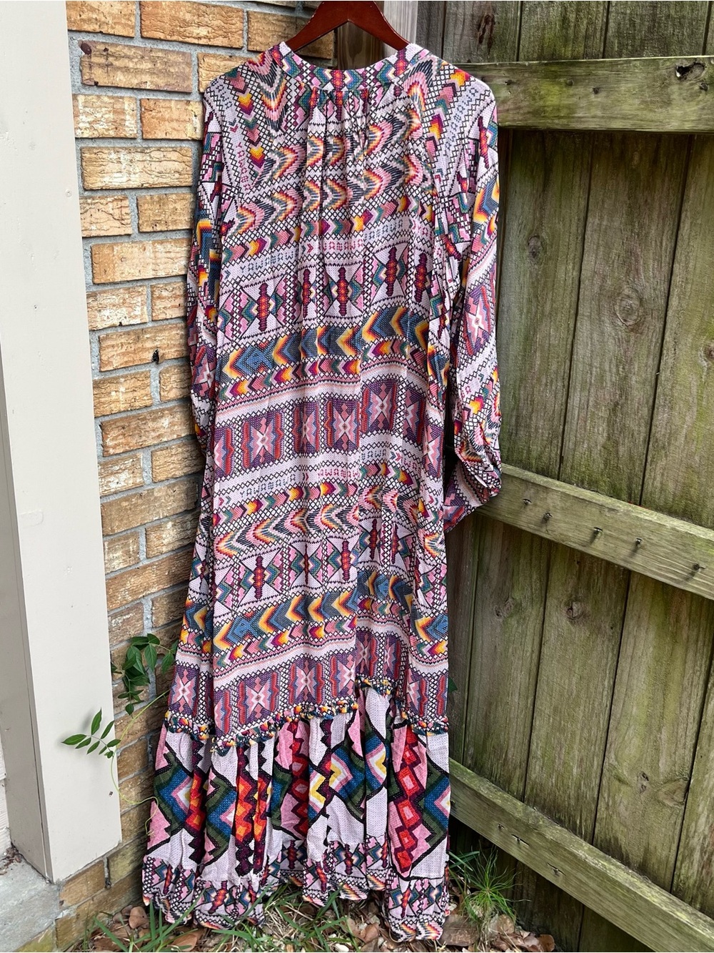 FARM Rio Amulet Maxi Dress - Multicolor Geo Print Boho - Picture 5 of 8